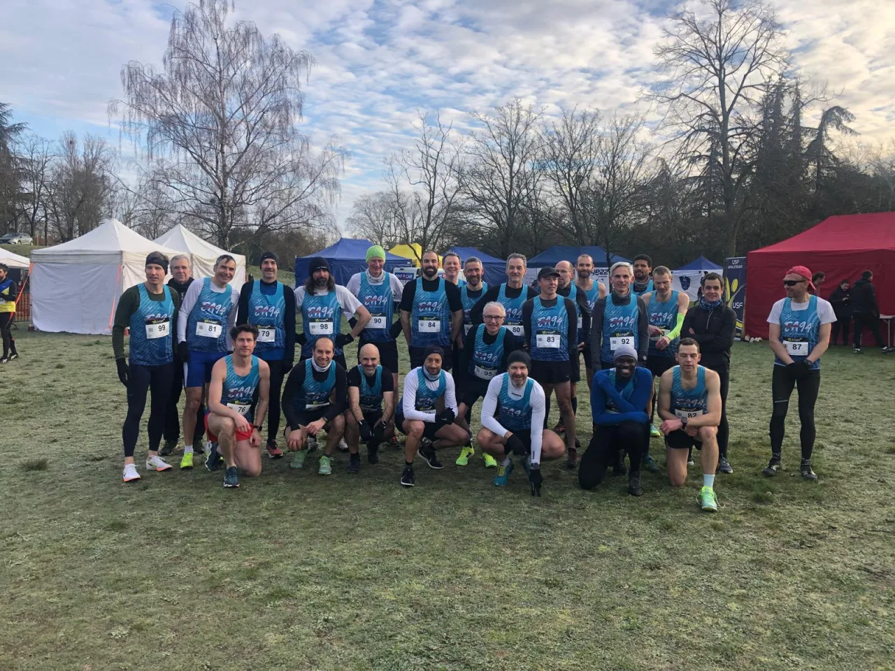 L’équipe masculine avant le départ du cross